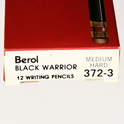 Vintage Berol Black Warrior No 3 Pencils Box of 12 New #3 372 372-3 Medium Hard