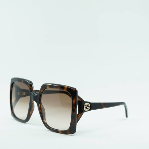 Pre-owned Gucci Gg0876s 002 Havana/brown 60-20-130 Sunglasses