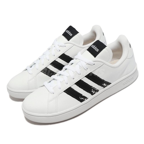 

Adidas Grand Court Beyond Белые черные мужские повседневные кроссовки для образа жизни Кроссовки GX5757, Белый, Grand Court Beyond Hk