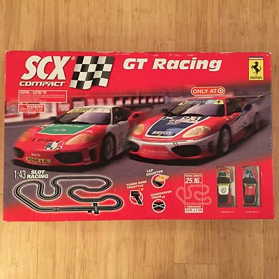 2009 SCX Compact GT RACING Ferrari Car Slot Track Box Set 1:43 Target Exclusive