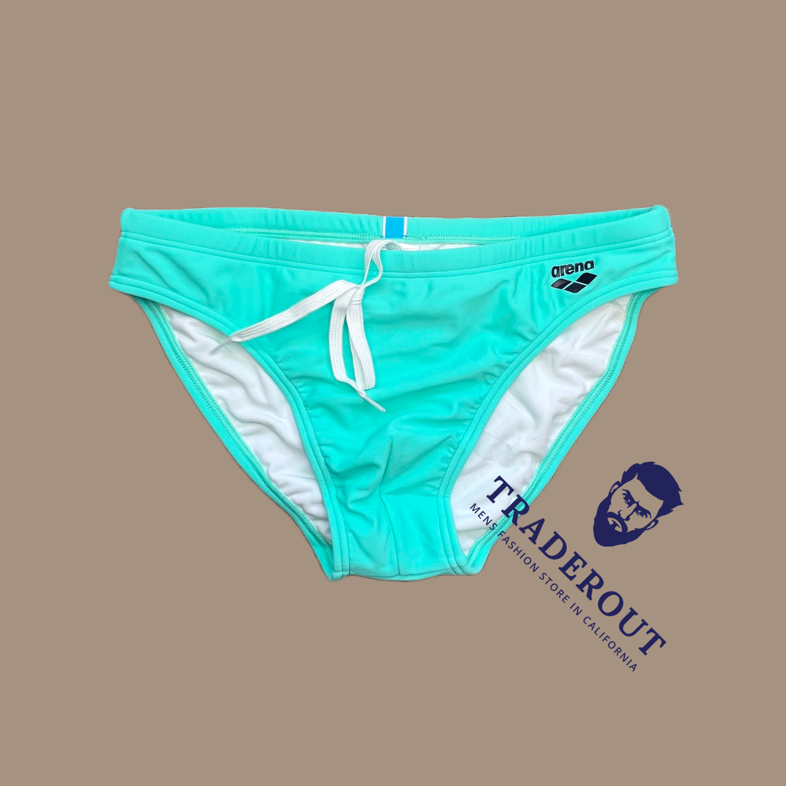 Arena men aqua blue Swim Brief bikini swimwear swimsuit size