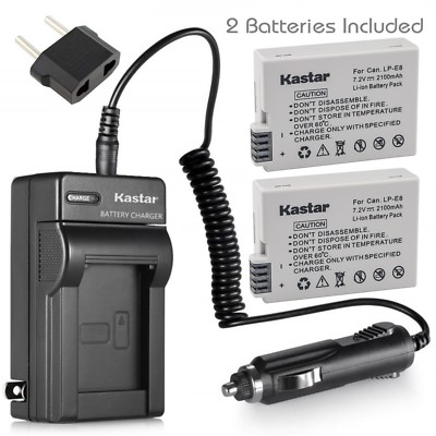 Kastar LP-E8 LPE8 Battery Charger for Canon EOS Rebel T2i EOS Rebel T3i Camera
