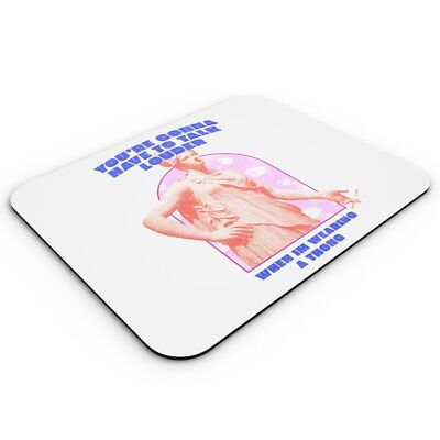 Tapis de Souris Talk Louder Thong Collage Art Retro Illustration Parodie Meme
