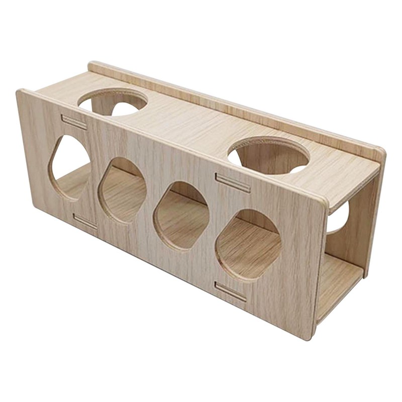 Wooden Hamster Tunnel Escape Toy Hamster Mouse Gerbil Toy Boredom Breaker