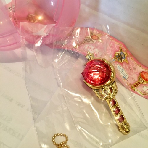 Bandai Sailor Moon Prism Crystal Makeup Stick Wand Keychain Cutie Rod Gashapon