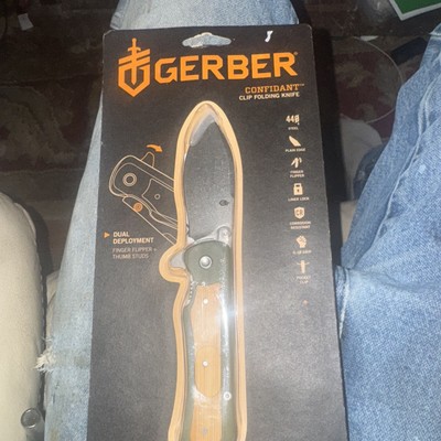 GERBER Confidant Pocket Knife Bamboo / ODG Drop Point Folding Knife 1066476 SH