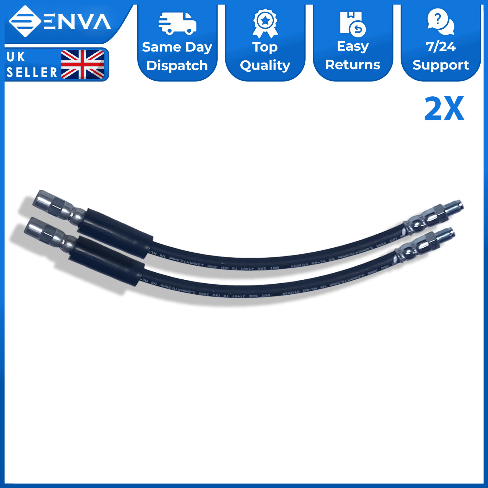 2X Rear Brake Hose Pipe BMW 3 5 6 7 Series E30 E34 E60 E61 E63 E64 E65 E66 E67