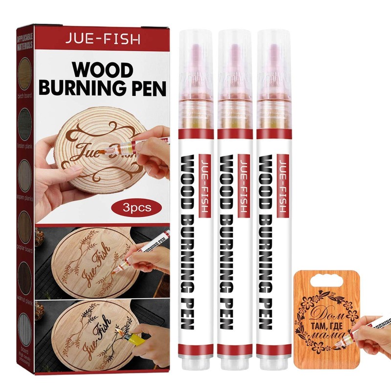 Wood Burning Pen Scorch Burned Marker Pyrography Pens for DIY Projects Fine Tip