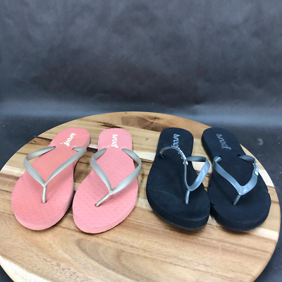 Roxy pink flip flops hotsell