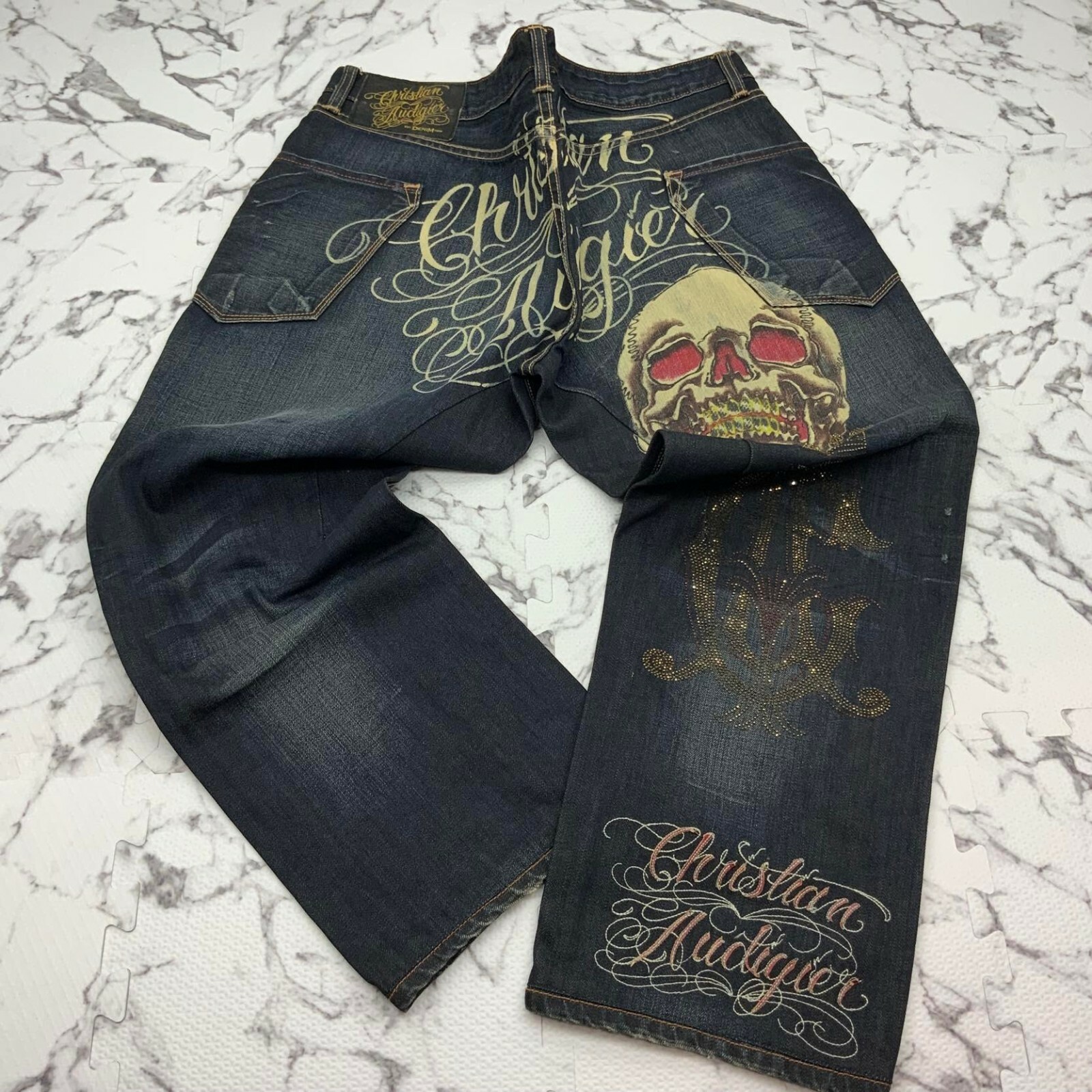 最終値下げ！y2k Christian Audigier デニムw 36 L32