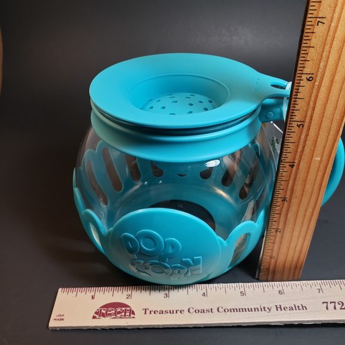 Ecolution Micro-Pop 1.5 Qt Microwave Popcorn Popper Glass - 1 Pack Teal