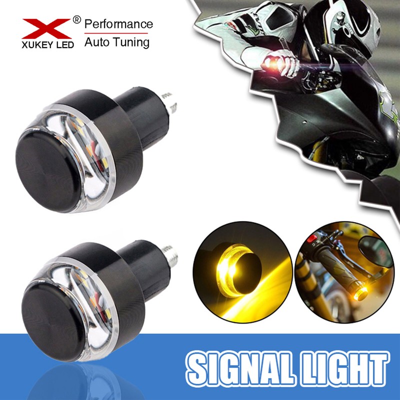 7/8 " Handle Bar End LED Turn Signals Light Lamp Blinker Universal Motorcycle