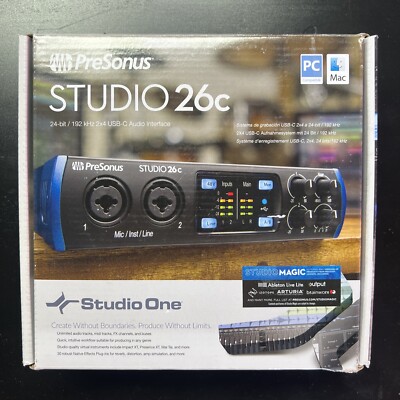 PreSonus Studio 26c 2x4 Ultra-High Definition USB Type-C Audio/MIDI Interface