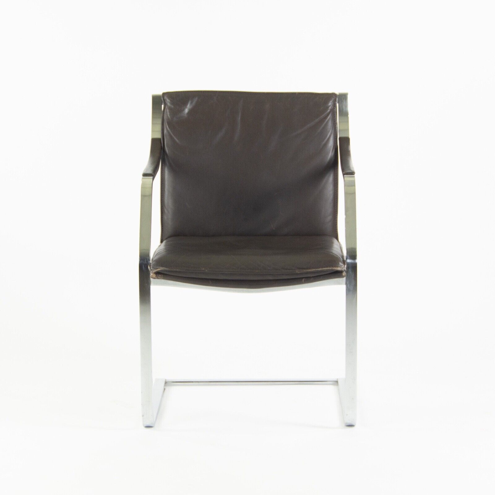 Vintage Walter Knoll Art Collection Leather & Stainless Vintage Walter Knoll Art Collection Leather & Stainless