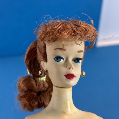 VINTAGE #3 REROOTED Custom RED HAIRED PONYTAIL BARBIE 1960s Japan
