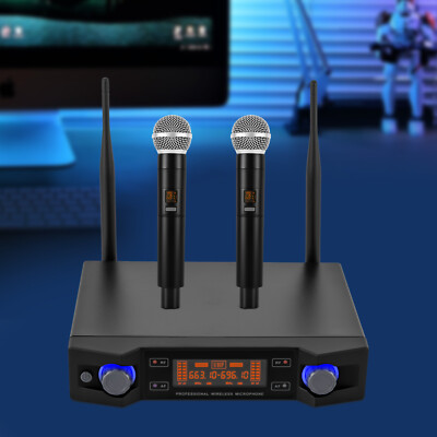 Wireless Microphone System for  SM58 Cordless Mic Set UHF Professional Dual