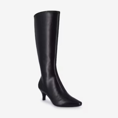 IMPO BLACK HEEL NAMORA BOOTS WIDE CALF WIDE WIDTH 10 NIB