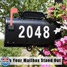 Reflective Mailbox Numbers for Outside - 30 Pcs Waterproof Mailbox Numbers Stickers, Large 3 Inch Self Adhesive 0-9 Vinyl Number for Mailbox, Door, Garbage Bins, Address Number (White)