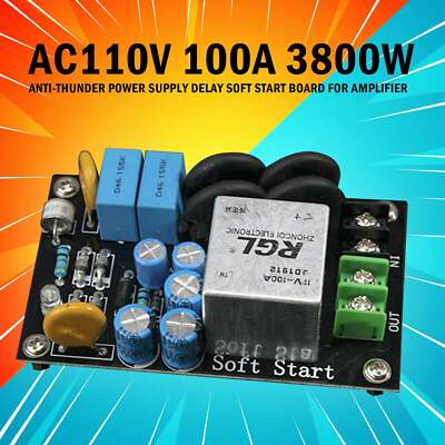 3800W Anti-thunder Soft Start Power Supply Delay Board For Amplifier AC110V 100A
