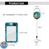 Heavy Duty ID Badge Holder with Retractable Badge Reel Clip, Breakaway Lanyards, Vertical ID Card Holder for Nurses, Doctors, Teachers, Women, Men - Sea-Turtle