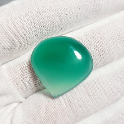 RARE Australian Gem-Grade Green Gel CHRYSOPRASE Teardrop Cabochon; 27.650 (ct)