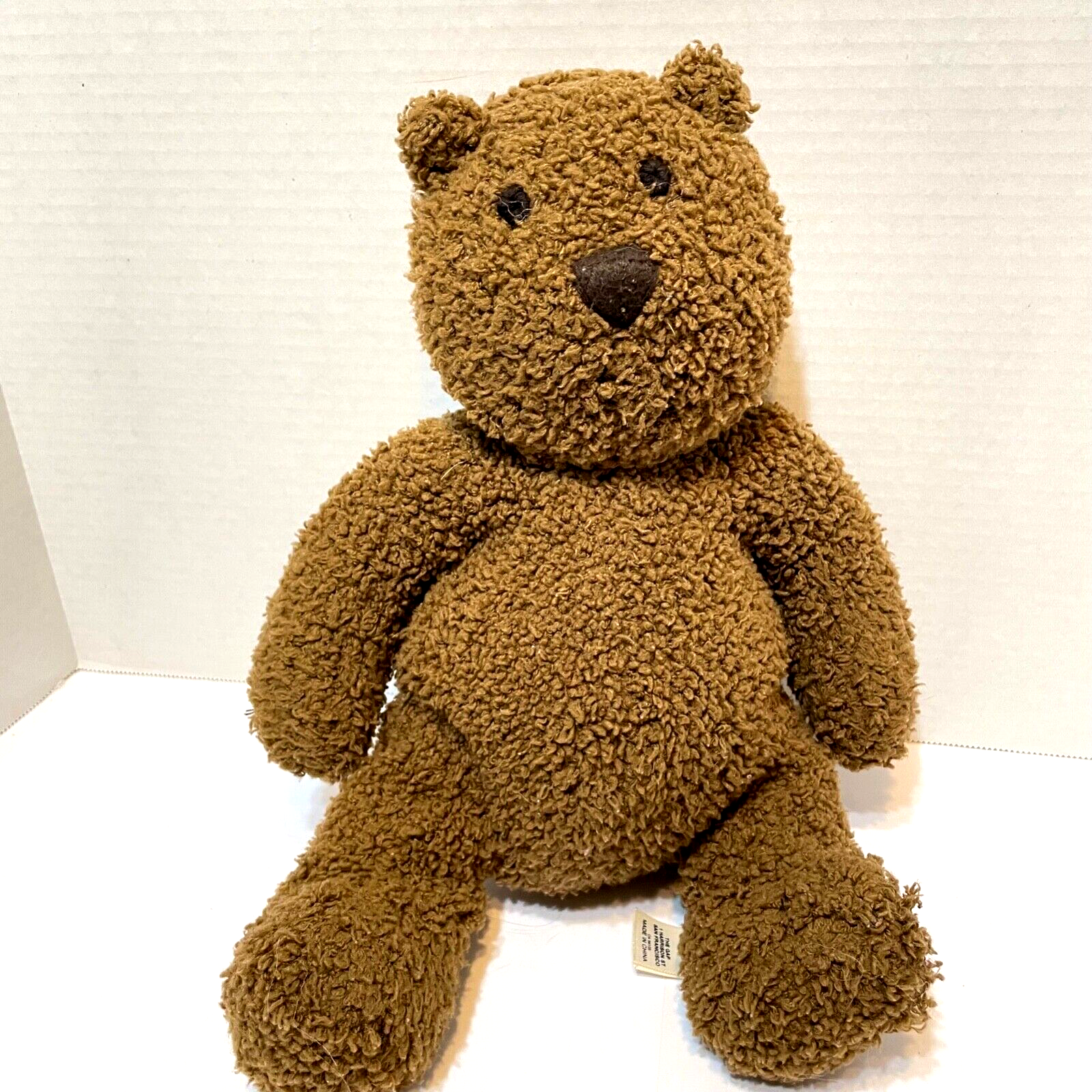 Baby Gap Gracyn Brown Plush Wooly Bear Stuffed Animal Lovey 14 inches
