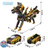 Collision Transforming Dinosaur Car Toy, Magnetic Dinosaur Transformer Car for Boys and Girls Party Favors Birthday Christmas (Gold)