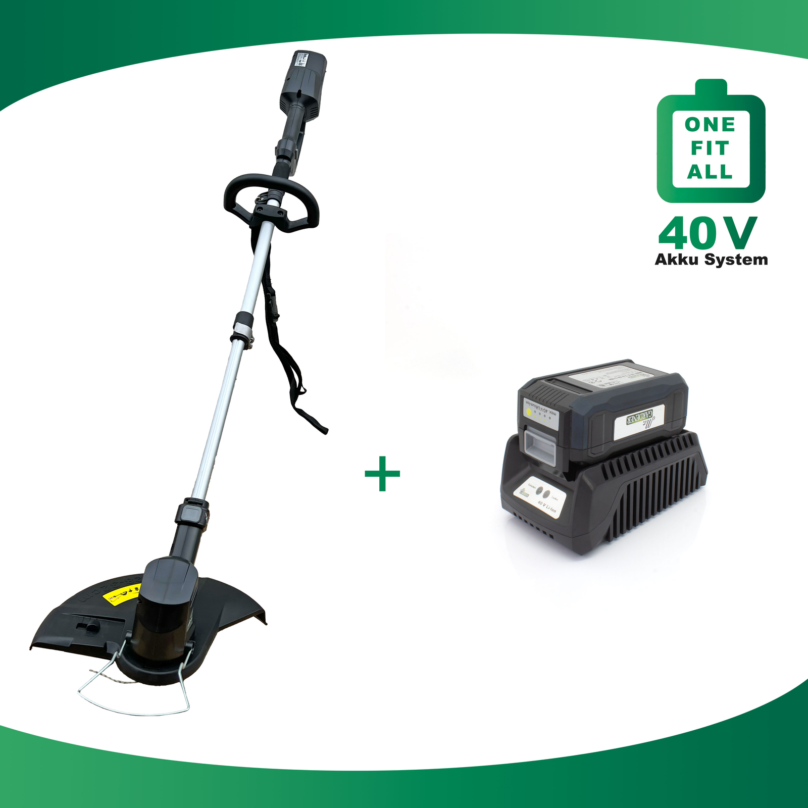 Mr. Gardener 40V Akku Vertikutierer & Rasenlüfter - 38cm Arbeitsbreite