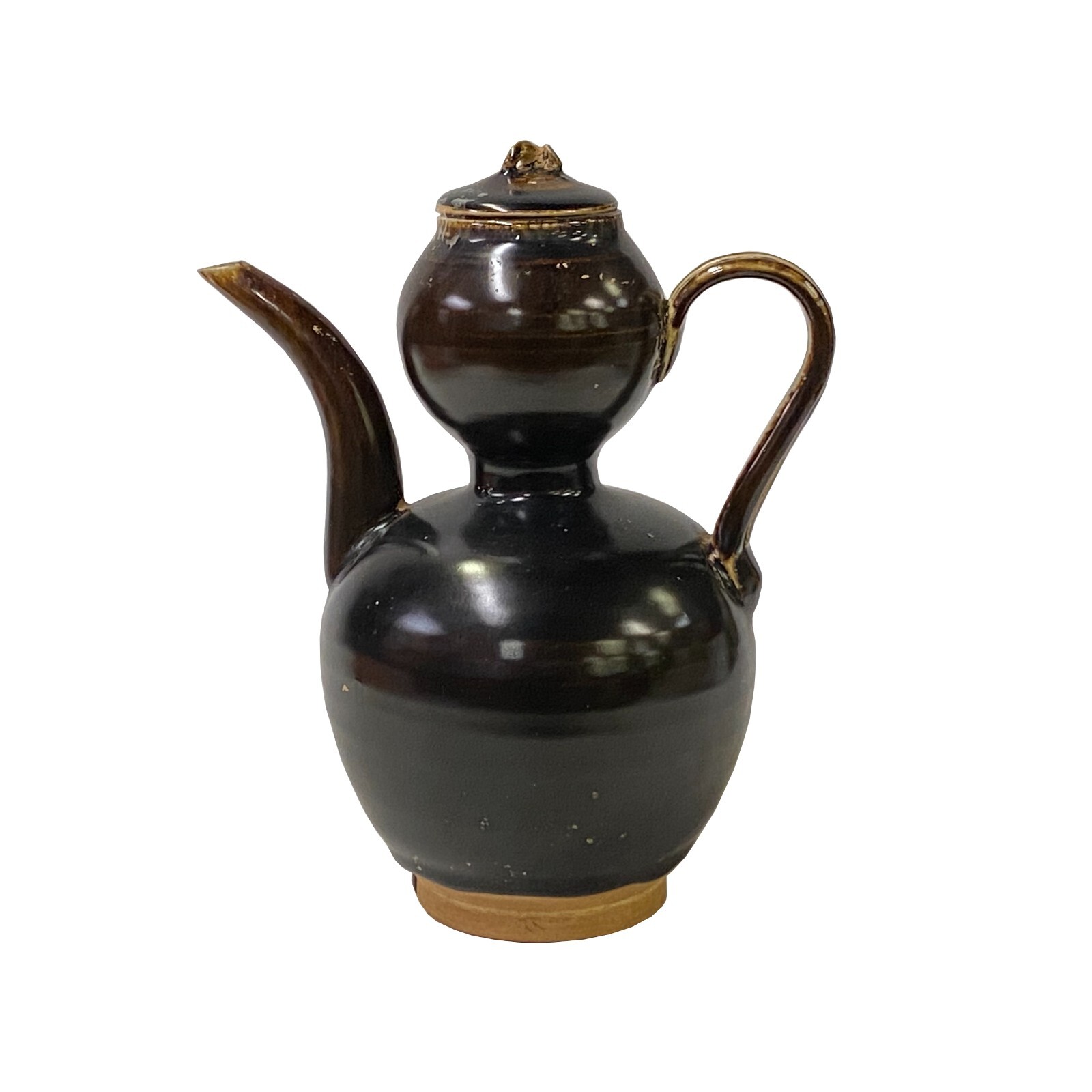 Chinese Ware Brown Glaze Pattern Ceramic Jar Vase Display Art ws3031S Chinese Ware Brown Glaze Pattern Ceramic Jar Vase Display Art ws3031S