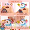 28 Pack Christmas DIY Crafts Kit for Kids, Make Your Own Christmas Snowman Ornaments Xmas Stickers Cutouts Arts and Crafts Bulk for Kids Winter Holiday Xmas Classroom Art Activities Party Decorations