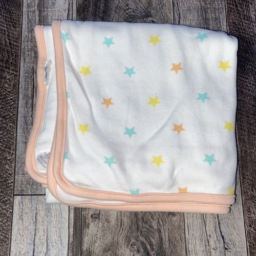 Stars Peach White Cotton Lovey Blue Yellow Soft
