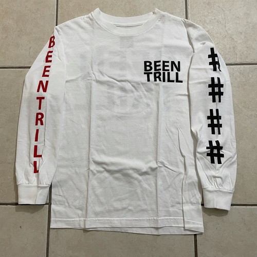 [BEENTRILL]★DRIPPY HASHTAG LONG T-SHIRT Been Trill Long Sleeve Black White Button Up Hashtag Virgil