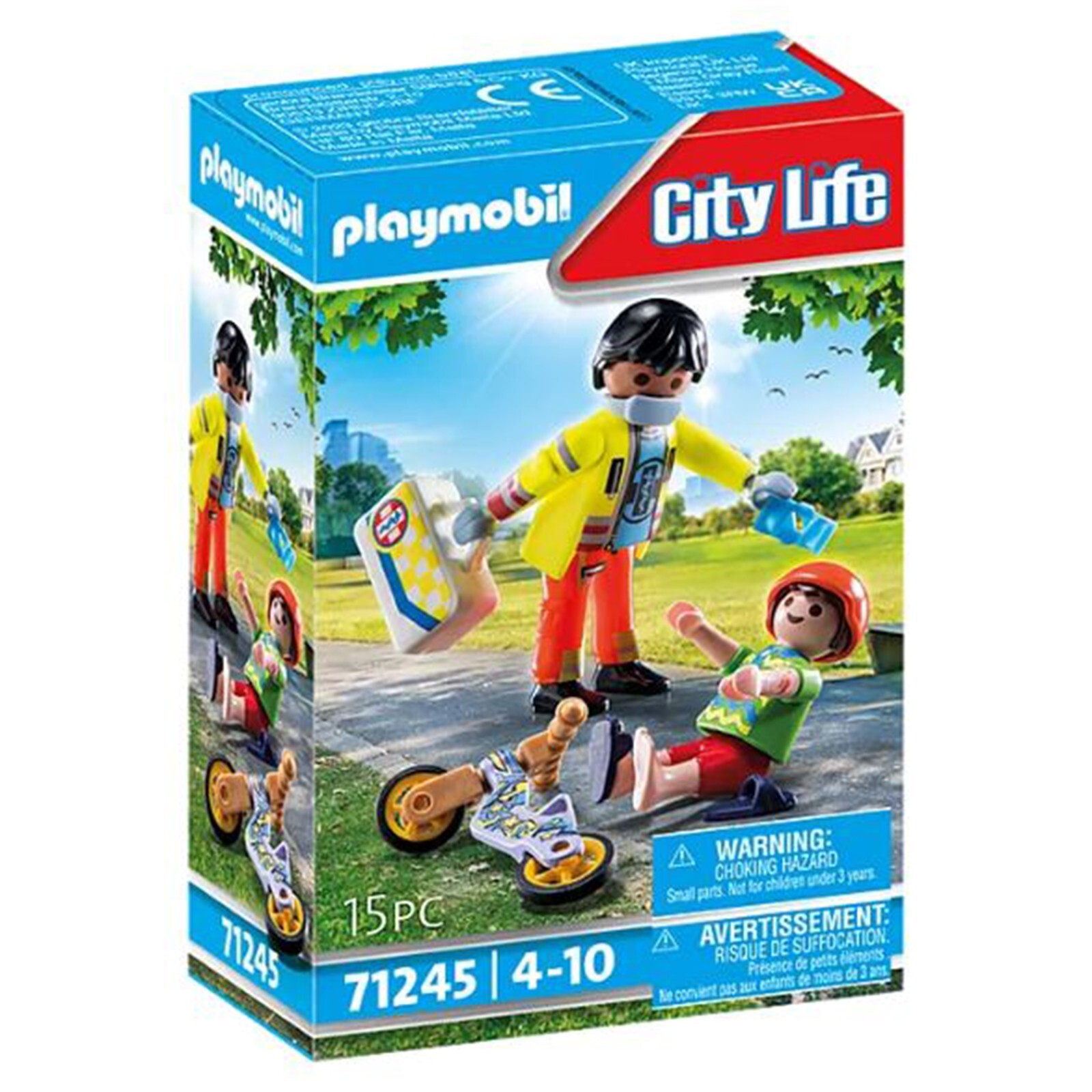 Игровой набор Playmobil City Life Парамедик со строительным комплектом для пациентов 71245 НОВЫЙ В НАЛИЧИИ