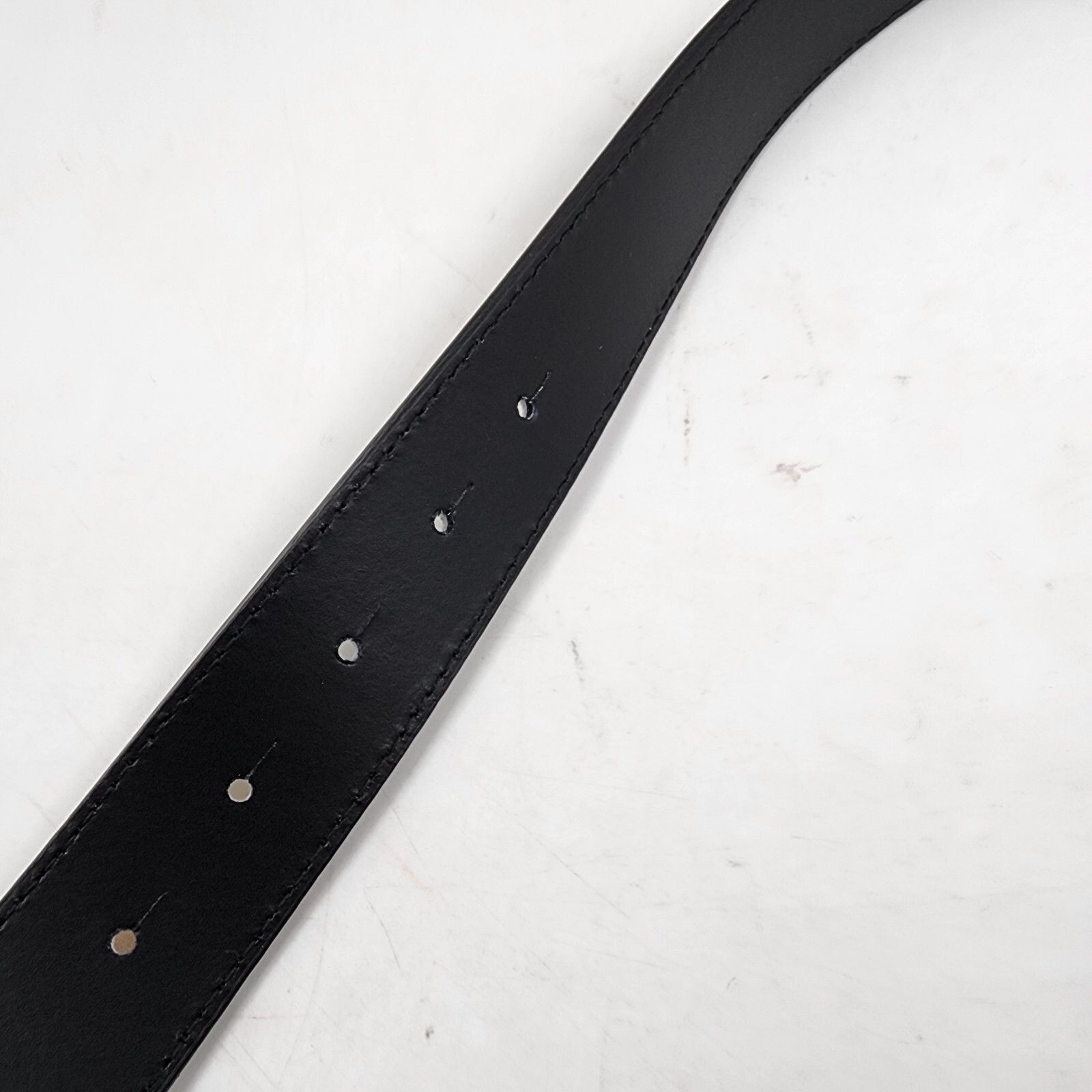 Versace Jeans Couture Signature Plate Buckle Adjustable Belt Men's Black/Gold 32 - Picture 17 of 22