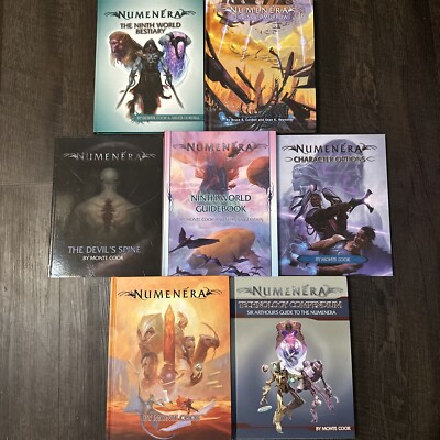 Numenera RPG Lot 7 Books, Tech Compendium, Characters, Ninth World, Guidebook..+