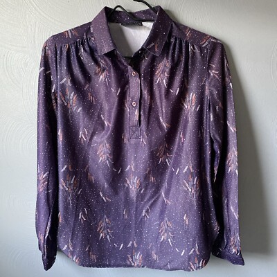 Joren San Francisco Vintage 70s Women's Size 8 Medium Blouse Long Sleeve Retro
