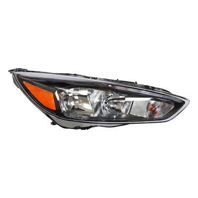 Passenger Side For 2015 2016 2017 2018 Ford Focus Halogen Headlight & LED DRL RH