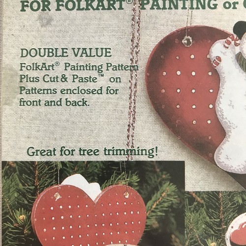 Lot 5 Plaid Wood Cut Outs Arts Craft Kit Christmas Ornaments NEW Unopened