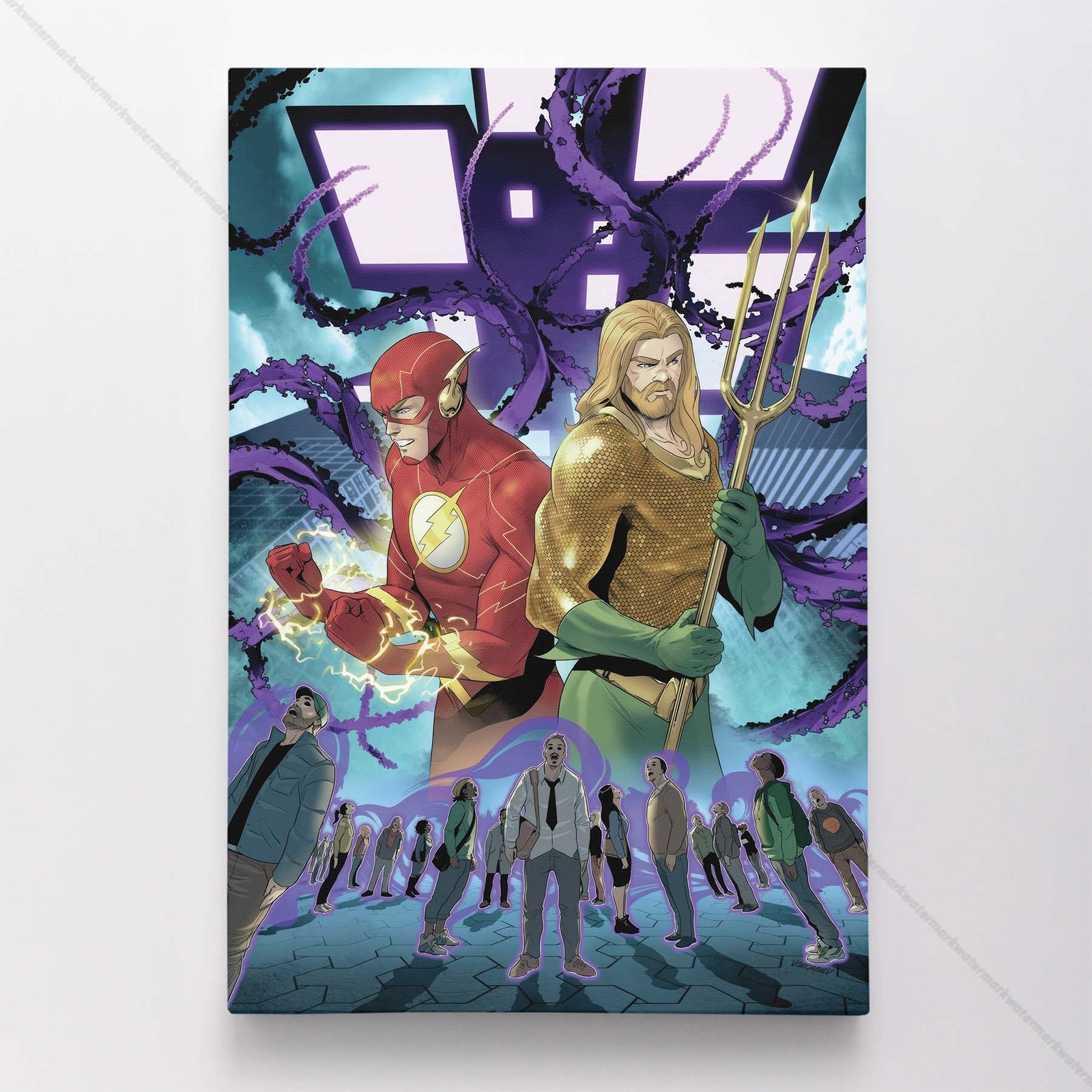 Aquaman Poster Canvas DC Comic Book Cover Justice League Art Print #622