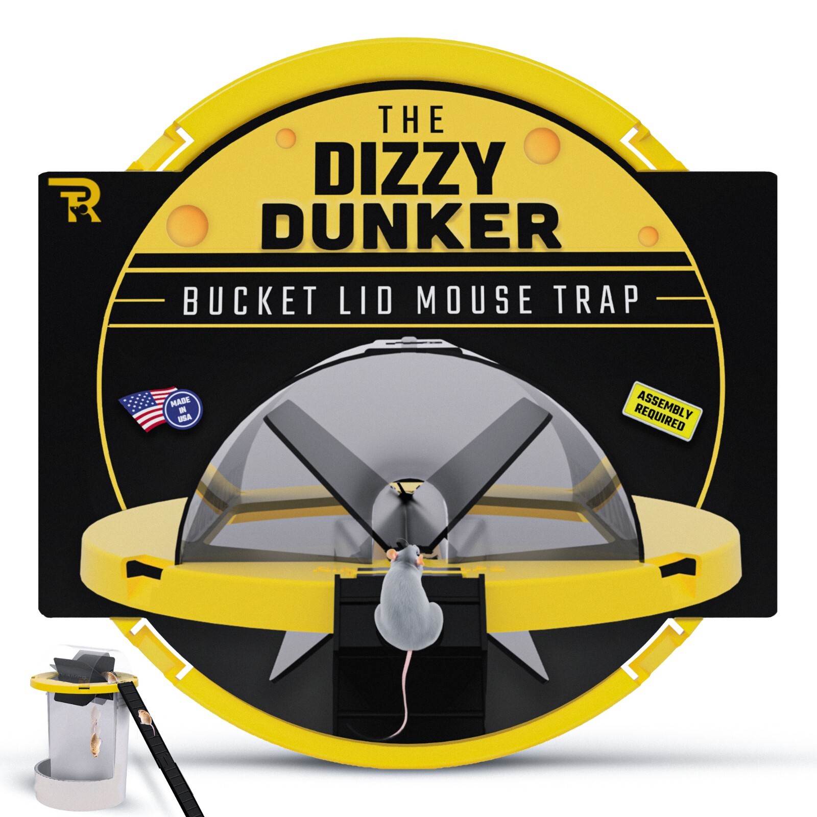 RinneTraps - | Dizzy Dunker Bucket Lid Mouse Trap | As Seen