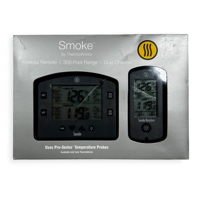 ThermoWorks Smoke BBQ Alarm: Wireless Remote 300ft 2 Probe