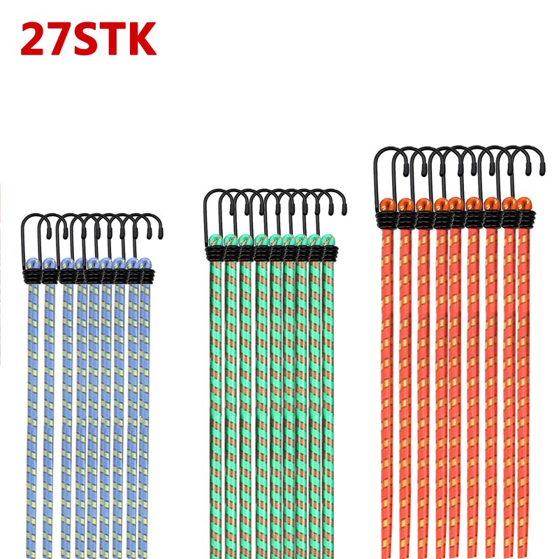 27x Gepäckgummi Expander Spanngummis Gepäckspanner Spanngurte 10mm 60 80 100 cm