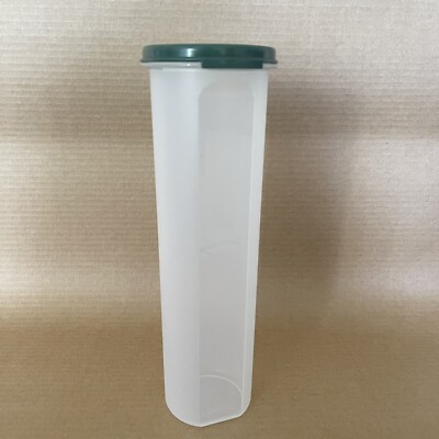 Tupperware Modular Mates Round #5 Container with Spaghetti Insert, Green Seal