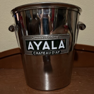 VINTAGE AYALA CHATEAU D'AY CHAMPAGNE ICE BUCKET ~ MADE IN FRANCE BY ANDRÉ LEROY