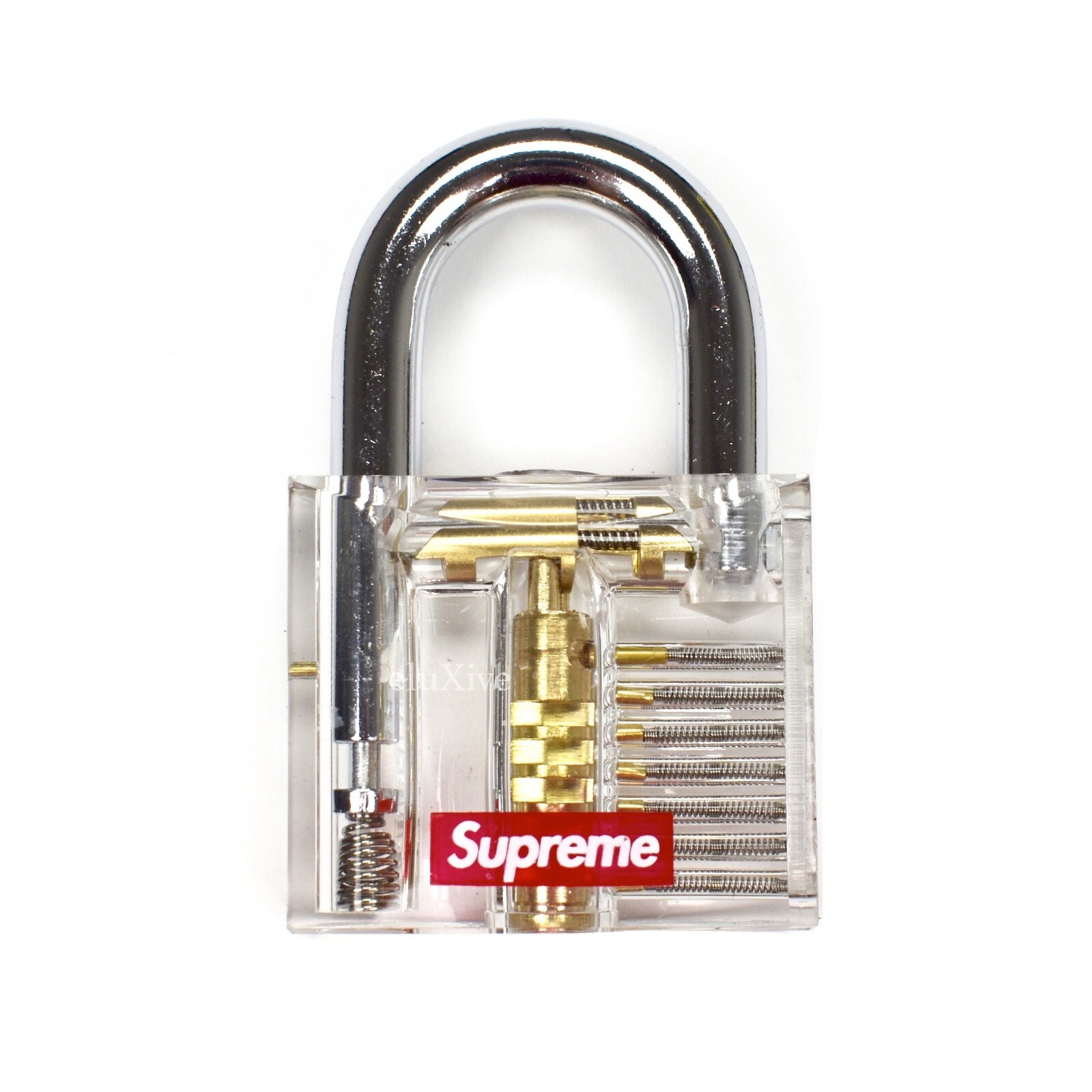 NWT Supreme NY Red Box Logo Transparent Clear Key Lock w