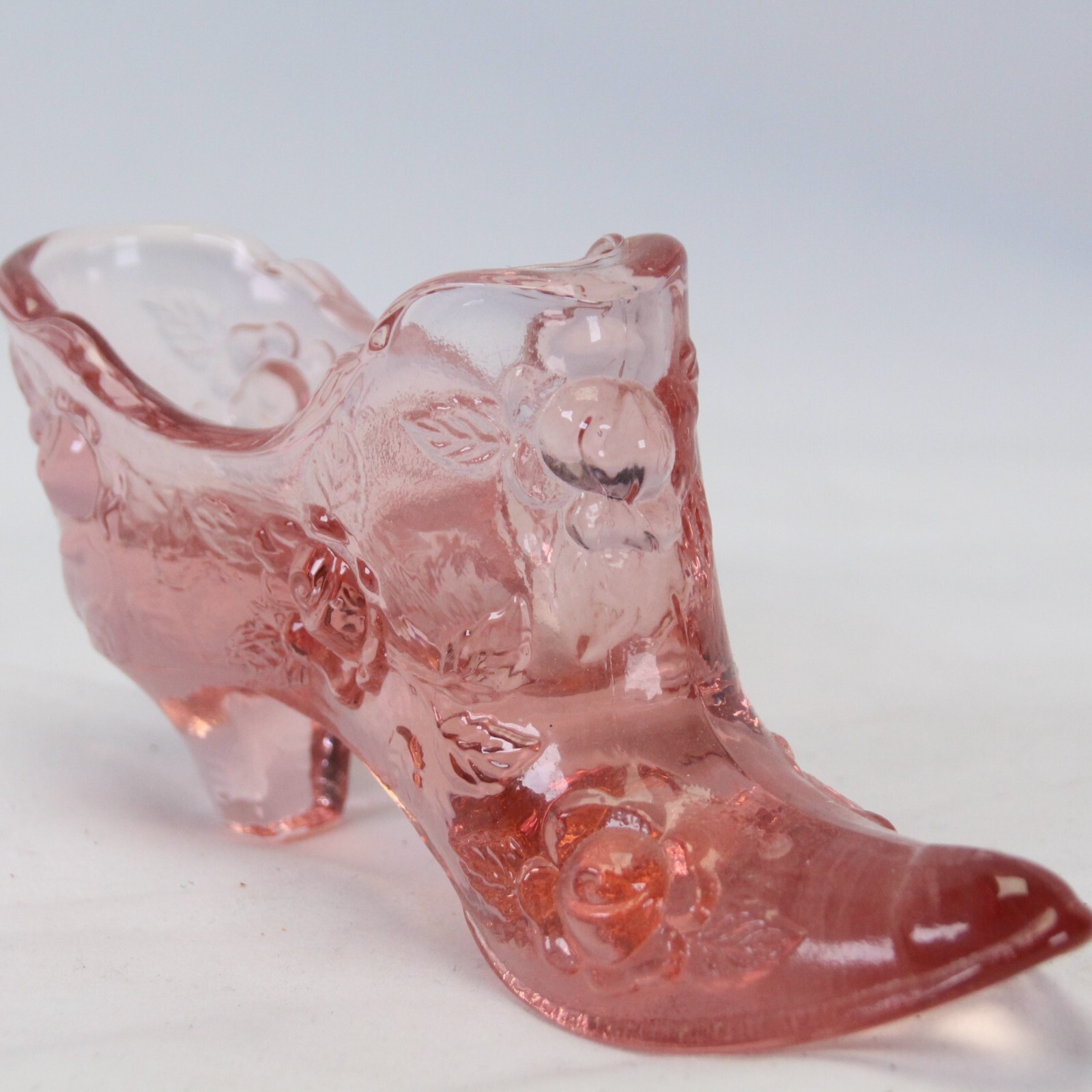 希少！フェントン ピンク色クレストバスケット アンティークfenton アメリカ Fenton Hand Painted Milk Glass Silver Crest Basket Pink