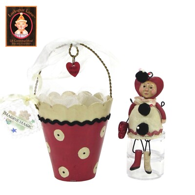 Lib Cummings-Mead PATTER HEART & CANDY CUP 3.5'' Figurine Valentine Larkspur Lane