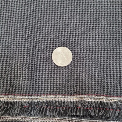 2.27 Yards Wool Houndstooth Fabric 58  Wide Green