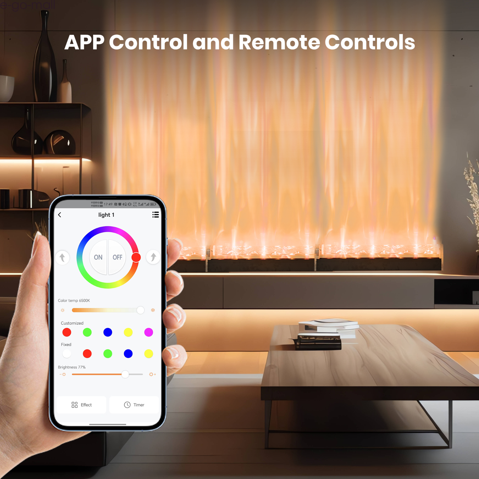 33/39in RGBW Ocean Wave Light Colorful Water Ripple Light Projector Music Sync