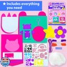KRAFUN My First Sewing Kit for Beginner Kids Arts and Crafts, 7 Easy DIY Projects of Stuffed Animal Dolls and Plush Pillow Craft, Instructions and Felt, Gift for Girls, Boys, Learn to Sew, Embroidery